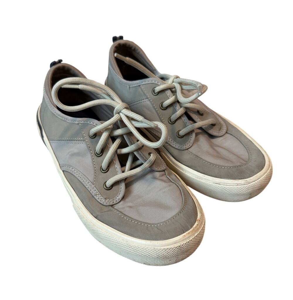 Sperry Kids Soletide Sneakers Tan Grey Lace Up Shoes Youth US 2M / EU 33.5